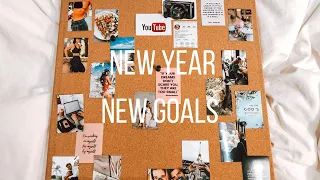 My 2020 Vision Board | goals, motivation and dreams| DIY