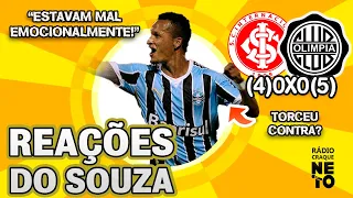 ELIMINADO NOS PÊNALTIS! OLHA como o Souza reagiu a Internacional (4)0x0(5) Olimpia pela Libertadores