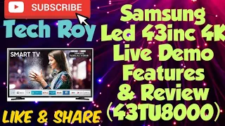 Samsung Led Tv 4K Full Live Demo & Review (43TU8000)