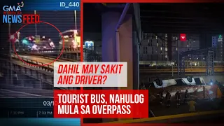 Tourist bus, nahulog mula sa overpass | GMA Integrated Newsfeed