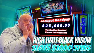 "Sky-High Stakes, Spider's Web: $1K Spins on Black Widow Slots!"