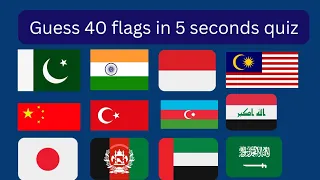 Guess the Country Flags in 5 Seconds Quiz | Asian Countries | Flag Quiz | Quiz |