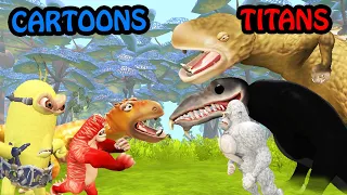 Cartoon Characters and Titans Size Comparison | Cartoon vs Titan [S2] | SPORE