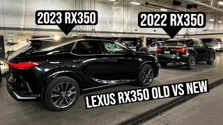 2022 VS 2023 LEXUS RX350 F-SPORT COMPARISON IN 4K BLACK ON RED