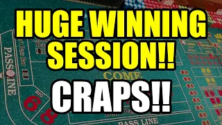 CRUSHING THE CRAPS TABLE! Amazing Winning Session!!