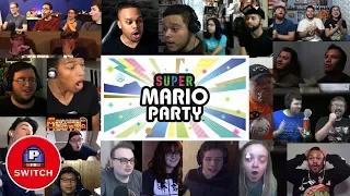 Live Reaction: Super Mario Party for Nintendo Switch | E3 2018 | 20+ Youtubers Synched Compilation