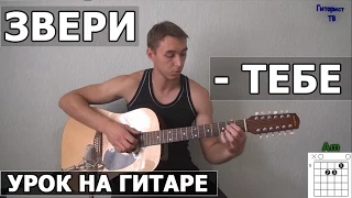 Как играть Звери - Тебе - на гитаре (Идеальных не бывает) Видео урок