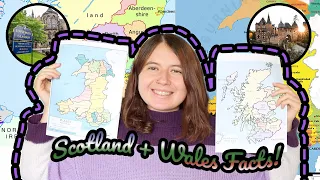 ASMR | Tracing a Map of Scotland and Wales with Facts (whispered)