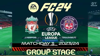 FC 24 Liverpool vs Toulouse | Europa League 2023/24 | PS4 Full Match