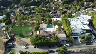 Drone flight over the Hollywood Hills