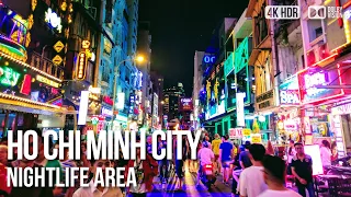 Ho Chi Minh City Nightlife Area, Clubs and Bars - 🇻🇳 Vietnam [4K HDR] Walking Tour