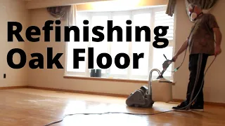 How To Sand And Refinish Oak Floor - Fabulon Satin Urethane - Ask Questions & Leave Comments (Ep#17)