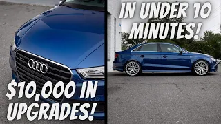 INSTALLING OVER $10,000 IN UPGRADES ON MY AUDI IN LESS THAN 10 MINUTES!