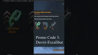 All Duviri Free items & Promo Codes #shortsvideo