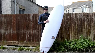 BRAND NEW EPOXY EPS SURFBOARD TEST!! UFO MODEL SURFBOARDS UK Perranporth cornwall uk