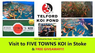 T.K.P Telford Koi Pond - Video 167 - Visit to FIVE TOWNS KOI in Stoke-on-Trent & FREE GIVEAWAY #koi