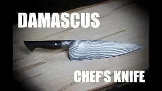 Forging a Damascus Chef's Knife - Blacksmithing