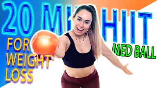 20 MIN STANDING MEDICINE BALL Workout for FULL BODY Weight Loss (Low Impact, No Jumping, No Repeats)