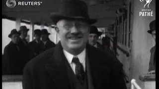 Pussyfoot Johnson arrives at Liverpool (1921)