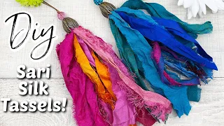 Tassels, Sari Silk Tassels, Jewelry Making, Beading, DIY Crafts