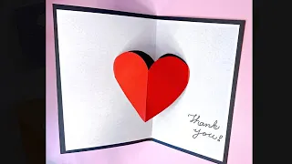 Easy 3D Heart Pop Up Card | DIY Mother’s Day Greeting Cards #shorts