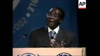 Edit of Zimbabwe's president addresses Earth Summit
