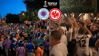 Crazy Scenes In Seville As Rangers And Frankfurt Fans Take Over The City Ahead Of The EL-Final