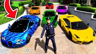 גונב רכבים יקרים בתור שוטר מתחזה בGTA V! (המכוניות הכי נדירות בג'יטיאיי!)