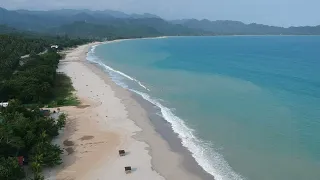 Aerial view of Dinadiawan Beach in Dipacualo Aurora Philippines