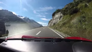 Driving a Ferrari 360 Modena on the Sustenpass, Switzerland. GoPro