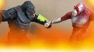 Godzilla X Kong the new empire: Skar king vs Kong. And epic stop motion battle