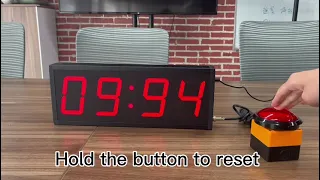 Hot 4 Digit LED Digital Challenge Countdown Timer with Red Pressed Button