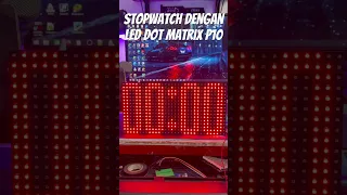 Jam stopwatch led dot matrix p10 #endiled #arduino #stopwatch #led #clock #diy