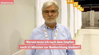 Impfwissen, Teil 8: Warum muss ich nach dem Impfen noch 15 Minuten zur Beobachtung bleiben?