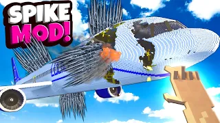 Using SPIKES to CRASH a PLANE!! (Teardown Mods Gameplay)