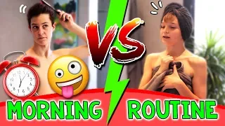 ¡RUTINA de MAÑANA de MATEO vs MORNING ROUTINE de HUGO! Las RUTINAS más LOCAS de los HERMANOS HAACK