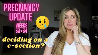 PREGNANCY UPDATE WEEKS 33 + 34! | INDUCTION DATE, DELIVERY METHOD, BABY SIZE