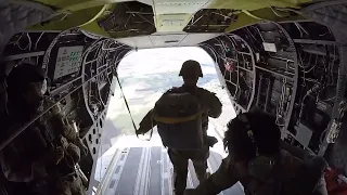 82nd Airborne Paratroopers Jump into Gettysburg. 1st Person Point-Of-View