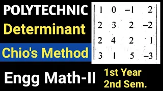 Chio's Method | Determinant | Engineering Math | NatiTute