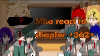 Mha react to chapter 362// manga spoilers// short//