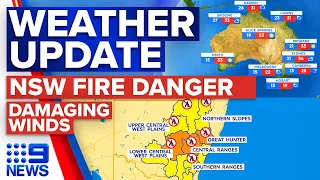 Fire danger in NSW, Severe weather warning in Victoria | Weather | 9 News Australia