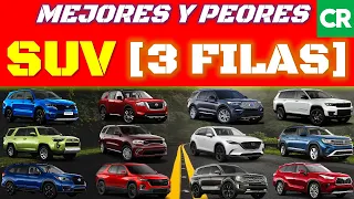 Mejores y Peores SUV 3 FILAS según CONSUMER REPORTS 2023