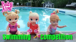 Baby Alive Fun Swimming Competiton