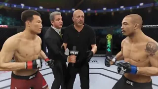 Korean Zombie vs Jose Aldo UFC 4 Simulation (AI)