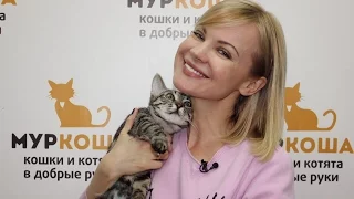 Певица Ирина Ортман в гостях у приюта "Муркоша"