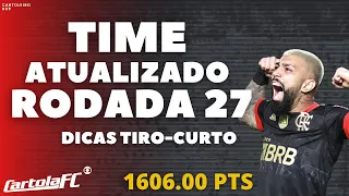 TIME ATUALIZADO E DICAS TIRO-CURTO #27 - Cartola FC 2021