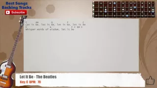 🎻 Let It Be - The Beatles Bass Backing Track with chords and lyrics
