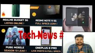 Redmi Note 9 Mediatek 800 5G,PUBG Mobile Season 13,Oneplus 8 Pro Full Specs, Realme TV Launch-#