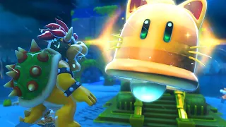 What happens when Bowser collects the Giga Bell in Bowser's Fury?