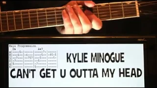 Kylie Minogue Can't Get You Out of My Head Guitar Chords Lesson & Tab Tutorial